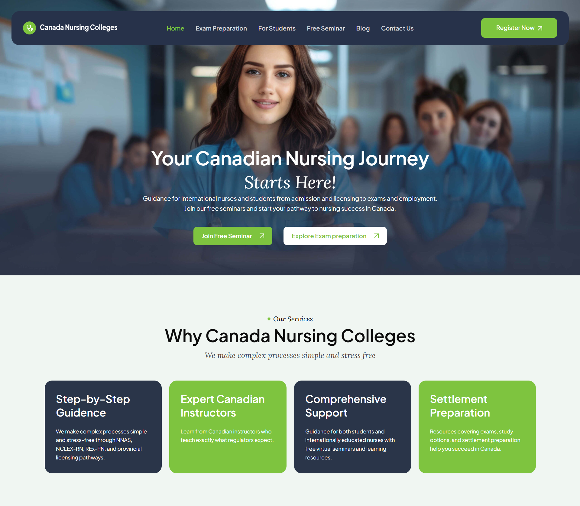 Canada Nursing Colleges website by Kashif Ali